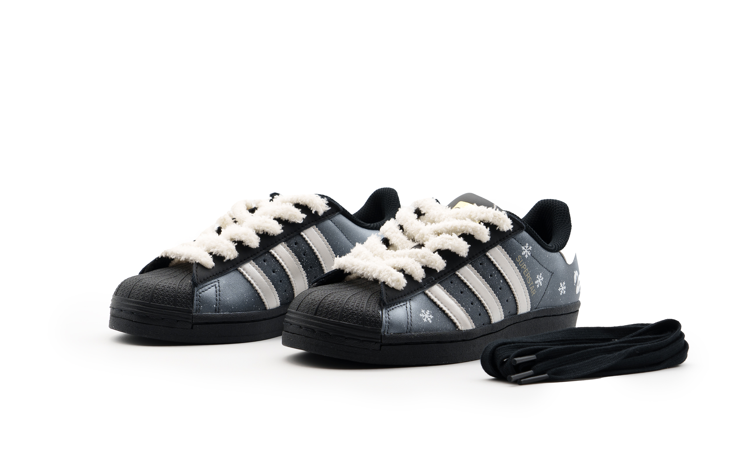 Adidas Originals SUPERSTAR Anti-Slip Wear-Resistant Low-Top Skateboard Shoes Unisex Black Silver купить в интернет-магазине Yoocart с быстрой доставкой по России.