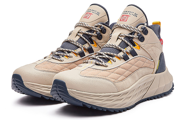 361° Sand Chasing Cushioning Wear-Resistant Mid-Top Running Shoes Men's Light Bone