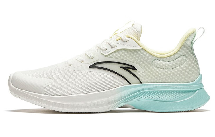 Anta Slip Resistant Abrasion Resistant Low top Casual Running Shoes Men's White Green Yellow