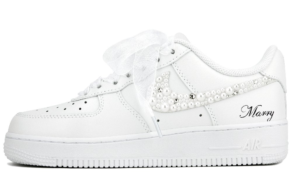 Nike Air Force 1 Anti-Slip And Wear-Resistant Lightweight Low-Top Skateboard Shoes Women's White