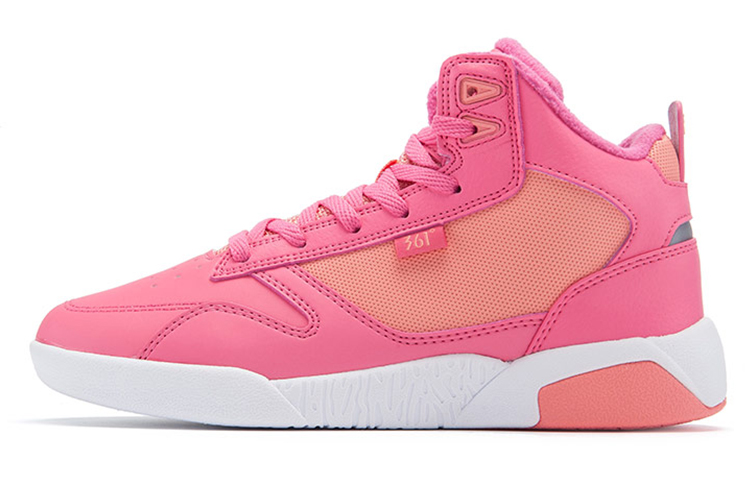 361° High Top Winter Padded Skateboard Shoes Women's Peach Red