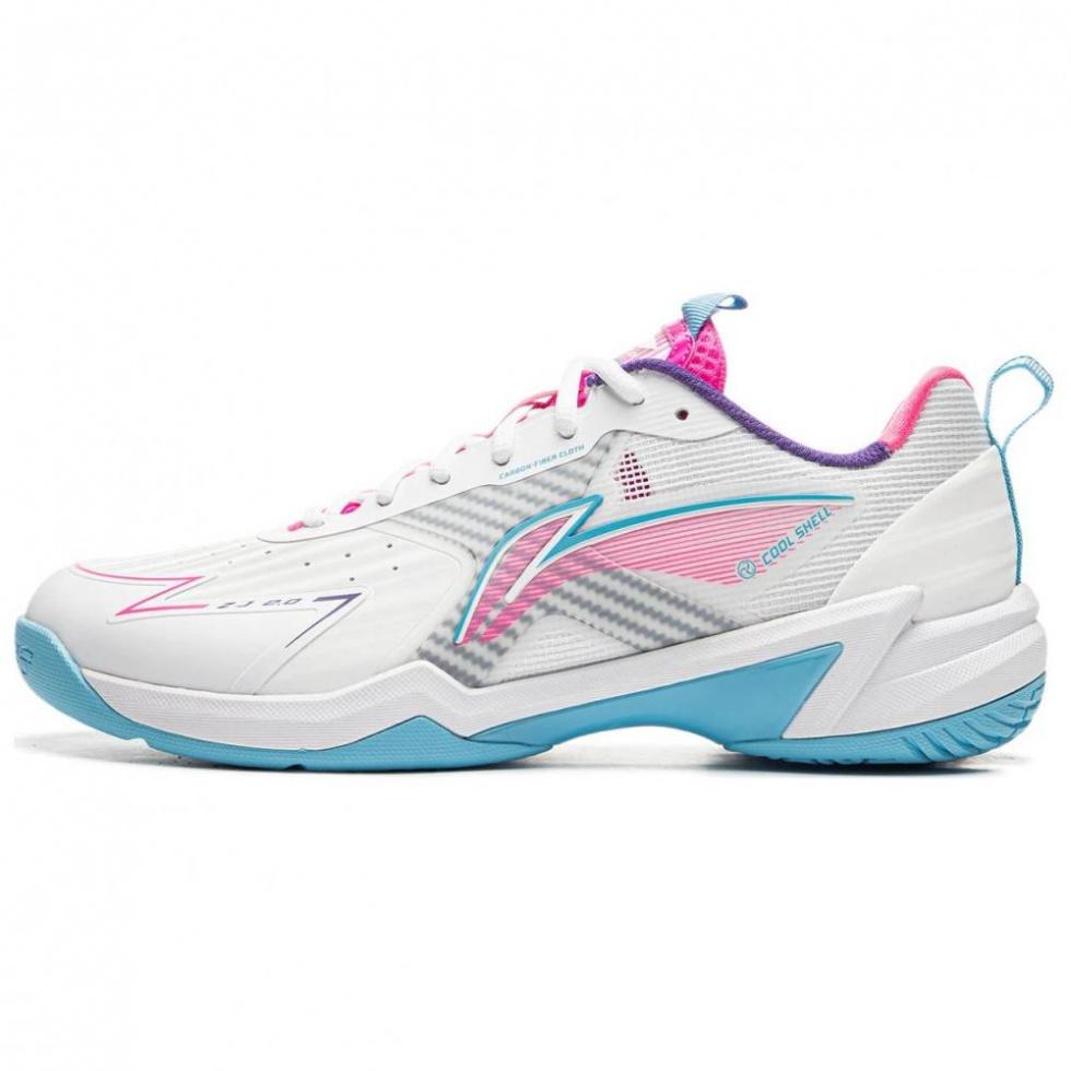 LINING Badminton Shoes Unisex Low-Top Standard White/Ripple Blue