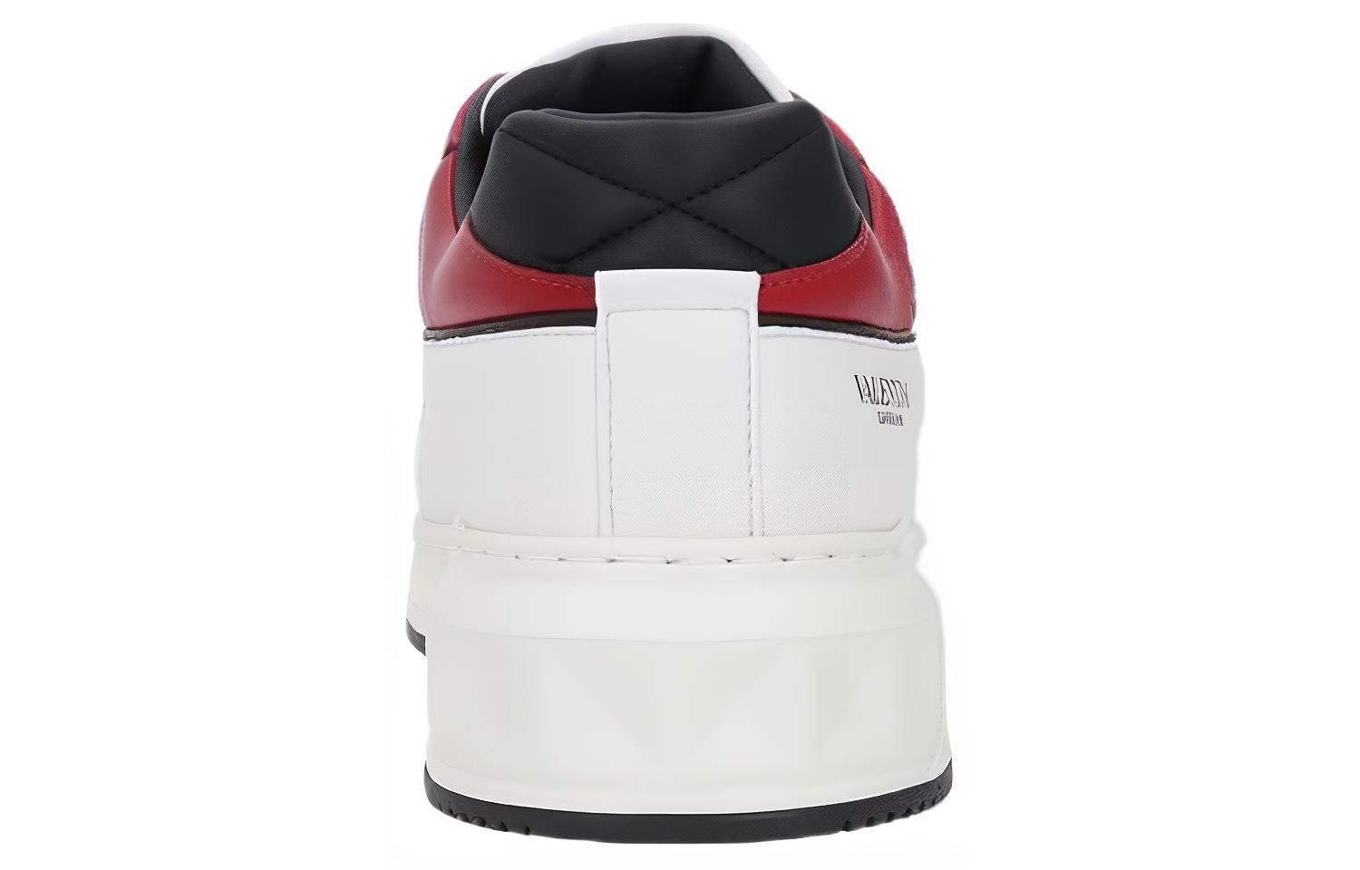 Valentino GARAVANI Low Top Stylish Skateboarding Shoes Men's White Red