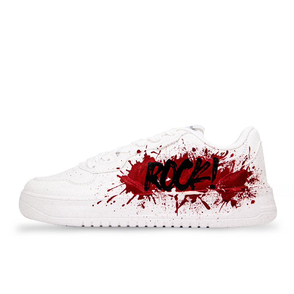 Anta Relaxed Abrasion Resistant Breathable Height Increasing Low Top Skateboard Shoes Unisex White Red