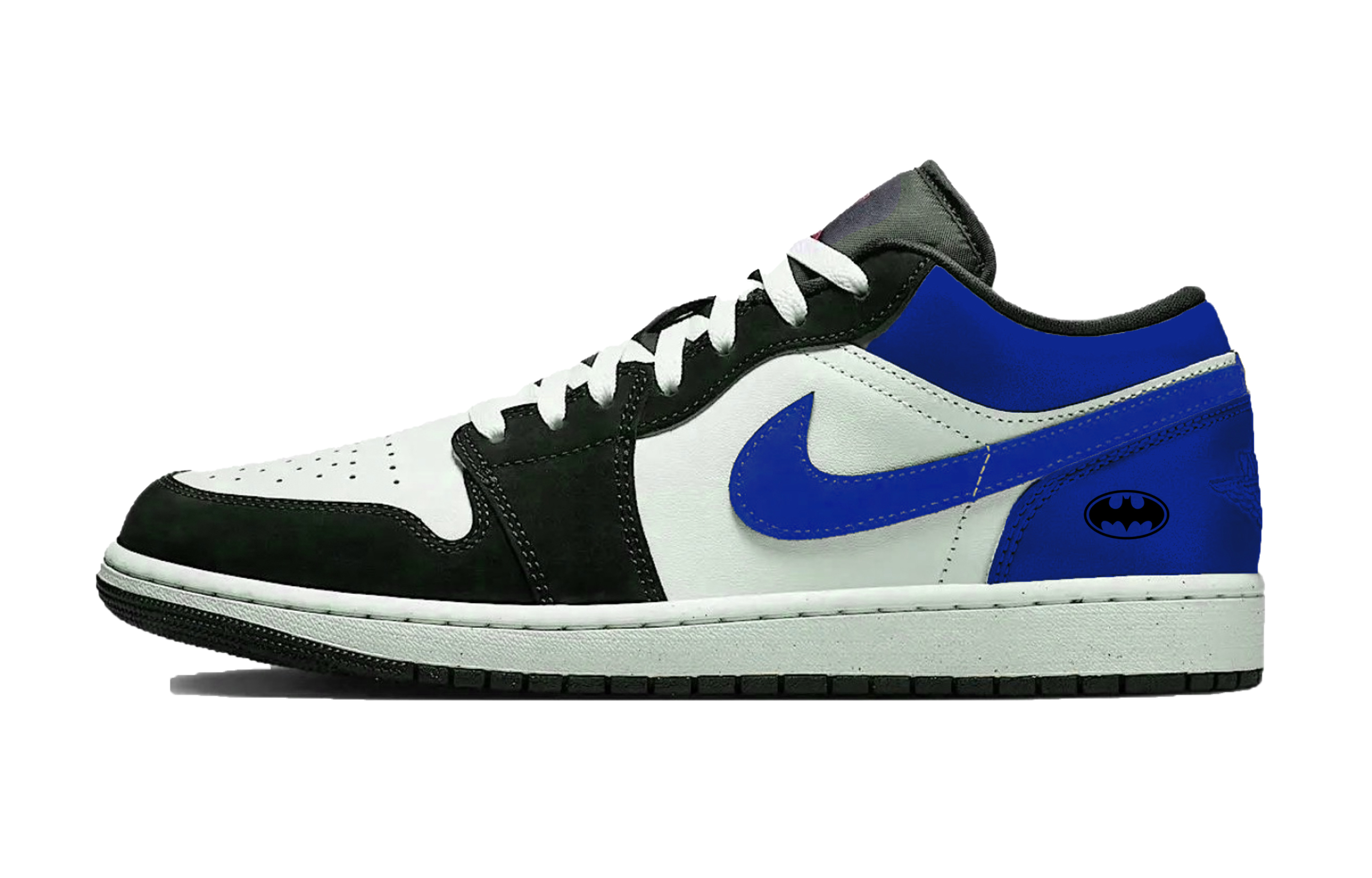 Jordan Air Jordan 1 Abrasion Resistant Low top Vintage Basketball Shoes Unisex Blue White