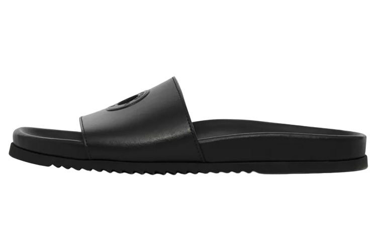Burberry X Pop Trading Company Melroy Leather Slide Black
