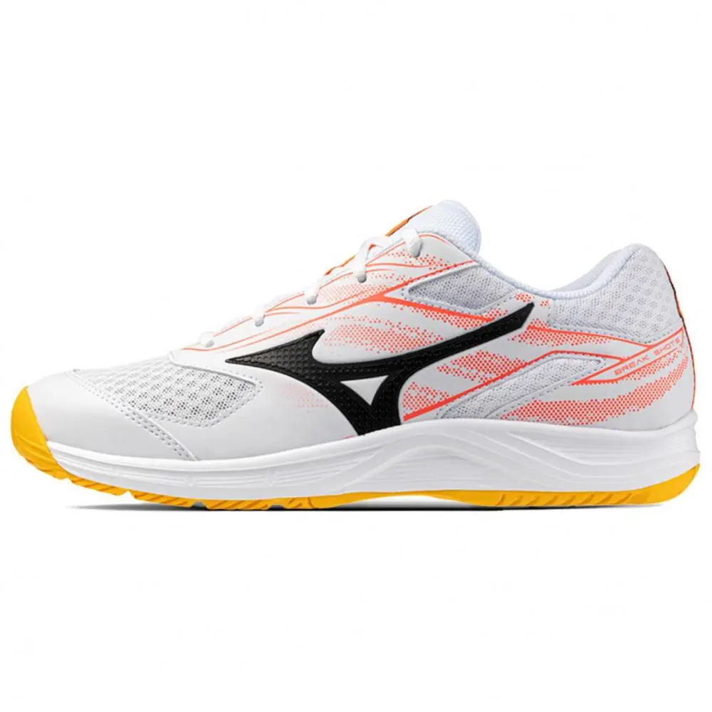 Mizuno BREAK SHOT 5 AC Shock Absorbers Abrasion Resistant Slip Resistant Tennis Shoes Unisex White Orange