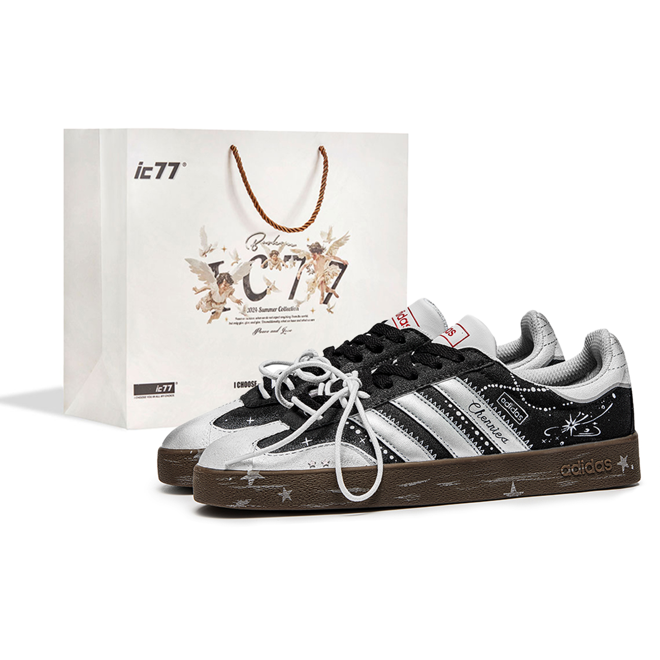 Adidas VL COURT 2.0 Abrasion Resistant Low top Skateboard Shoes Unisex Black White