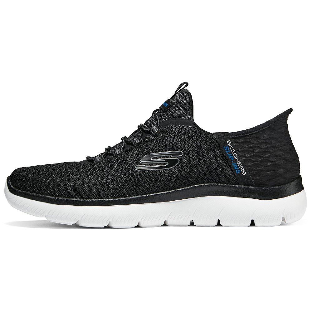 Skechers Sport Cushioned Wear-Resistant Breathable Low-Top Casual Shoes Men's Black White