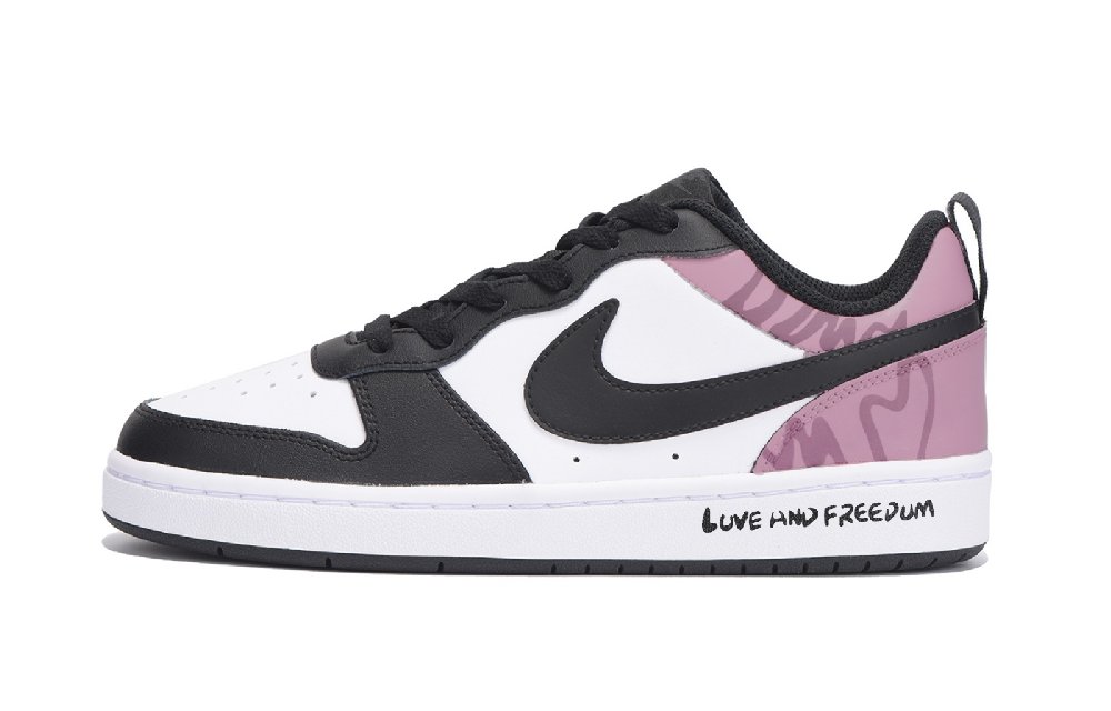 Nike Court Borough Puppy Fragment Low-Top Skateboard Shoes GS Red Black White