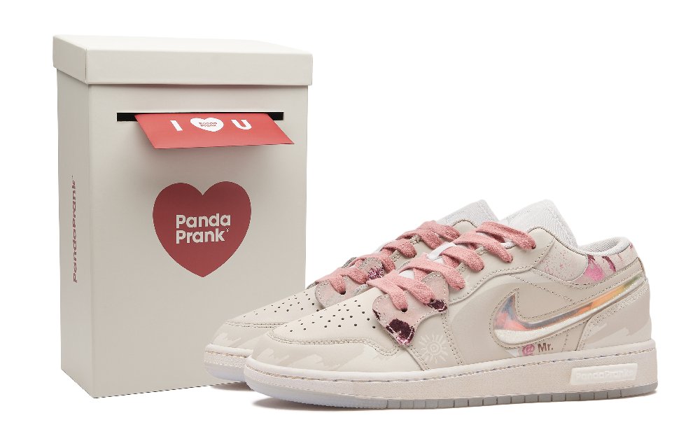 JORDAN Air JORDAN 1 Vintage Basketball Shoes Women's Low Top White/Pink