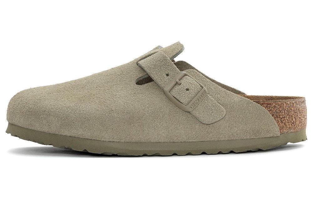 Birkenstock Boston Suede Leather 'Faded Khaki'