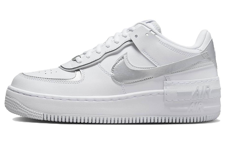 Nike Air Force 1 Low Shadow White Pure Platinum Metallic Silver Women's