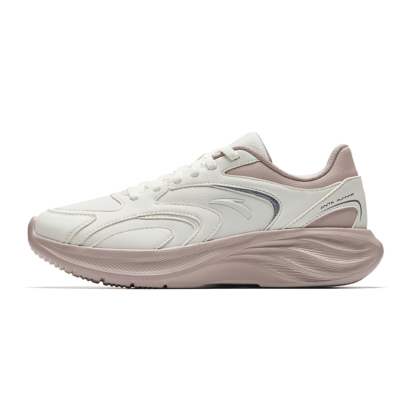 Anta Star Cloud 2 Anti Slip Wear Resistant Low Top Casual Running Shoes Women's White Pink