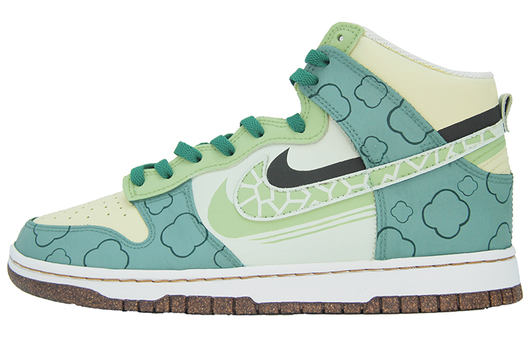 Nike Dunk Patchy Four-Leaf Clover Anti-Slip And Wear-Resistant Lightweight High-Top Skateboard Shoes Men's Yellow Green купить в интернет-магазине Yoocart с быстрой доставкой по России.