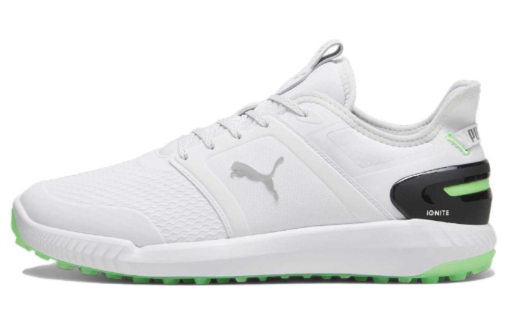 PUMA IGNITE ELEVATE Elevate Slip-Resistant Low-Top Golf Shoes Men's White Black Green