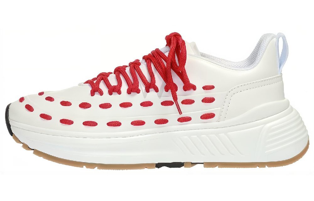 Bottega Veneta Speedster Sports Casual Shoes Women's White Red