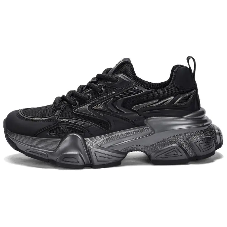 JEEP SPIRIT Low Top Chunky Sneakers Men's Graphite Black