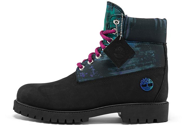 Timberland Heritage Nl Sky 6 Inch Waterproof Boots 'Black Nubuck With Print'