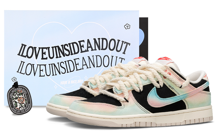 Nike Dunk City Of The Sky Low-Top Skateboard Shoes Men's Black Pink Blue