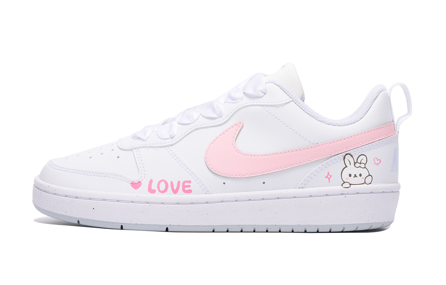 Nike Court Borough Low Chestnut Slip-Resistant Coverage Low-Top Skateboard Shoes GS White Pink купить в интернет-магазине Yoocart с быстрой доставкой по России.