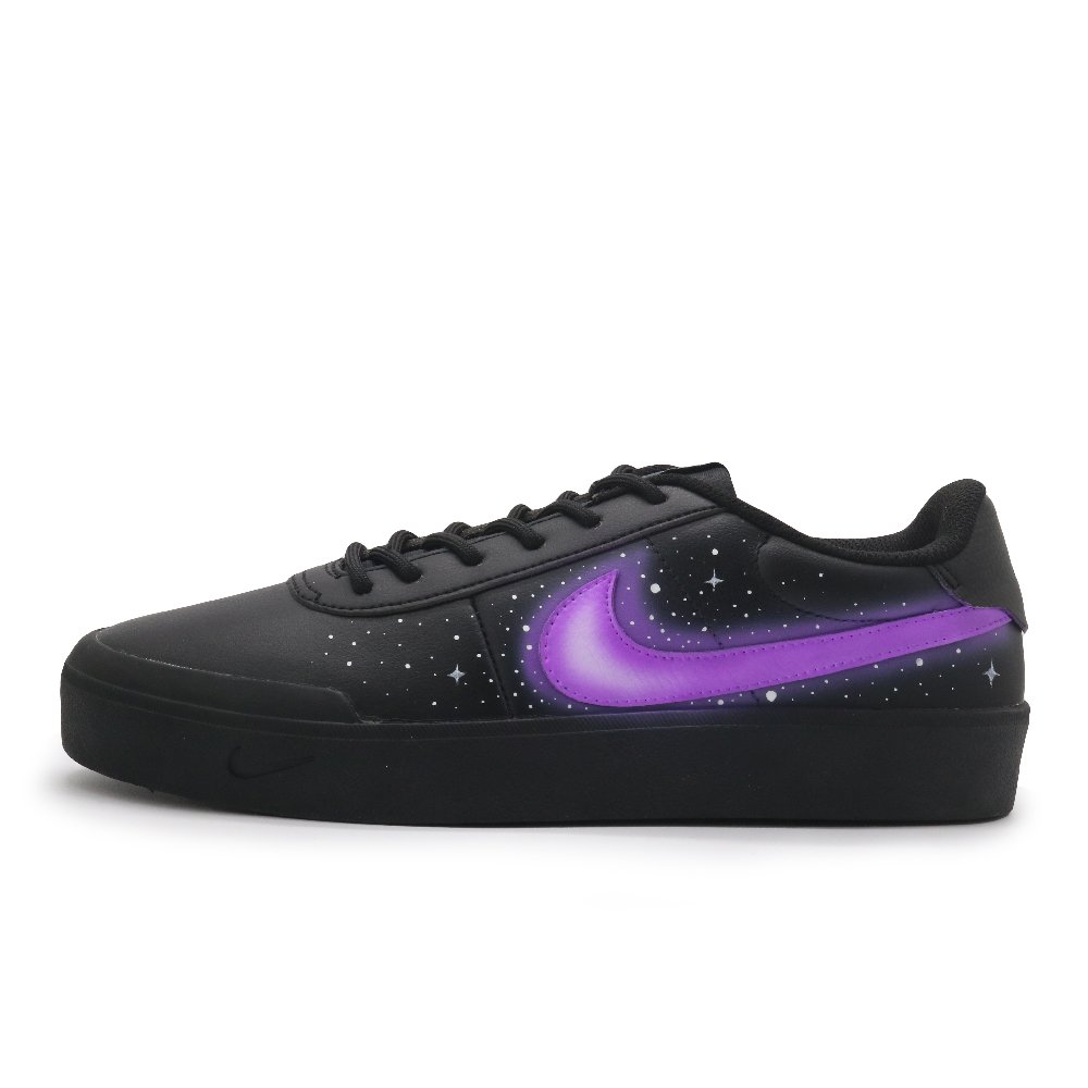 Nike Court Shot Purple Night Star Wear resistant And Lightweight Low Top Skateboard Shoes Men's Black Purple