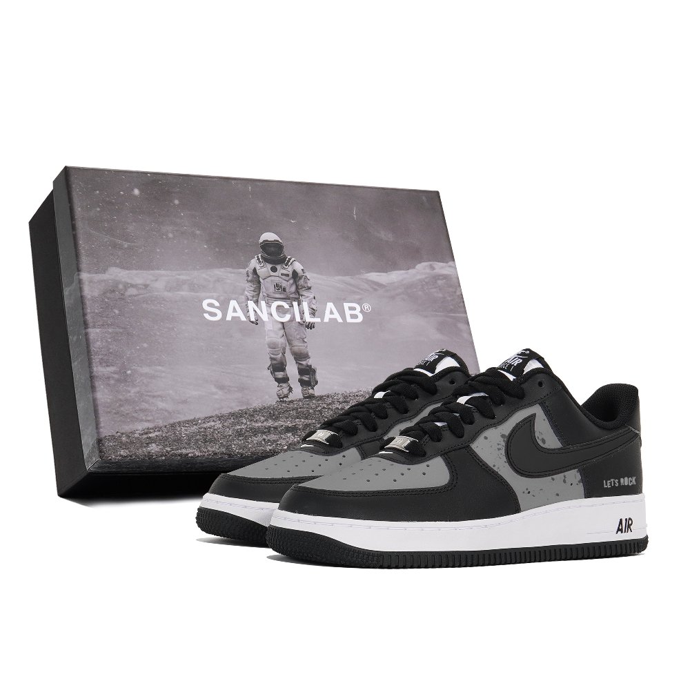 Nike Air Force 1 Skateboard Shoes Unisex Low-Top Black Gray Color