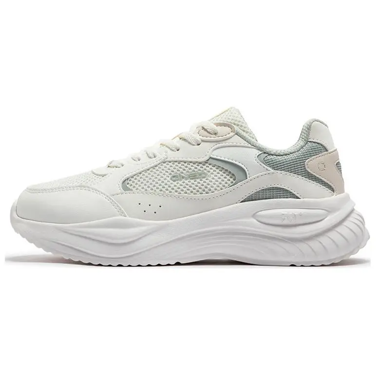361° Anti-Slip And Wear-Resistant Breathable Low-Top Casual Shoes Women's White Green
