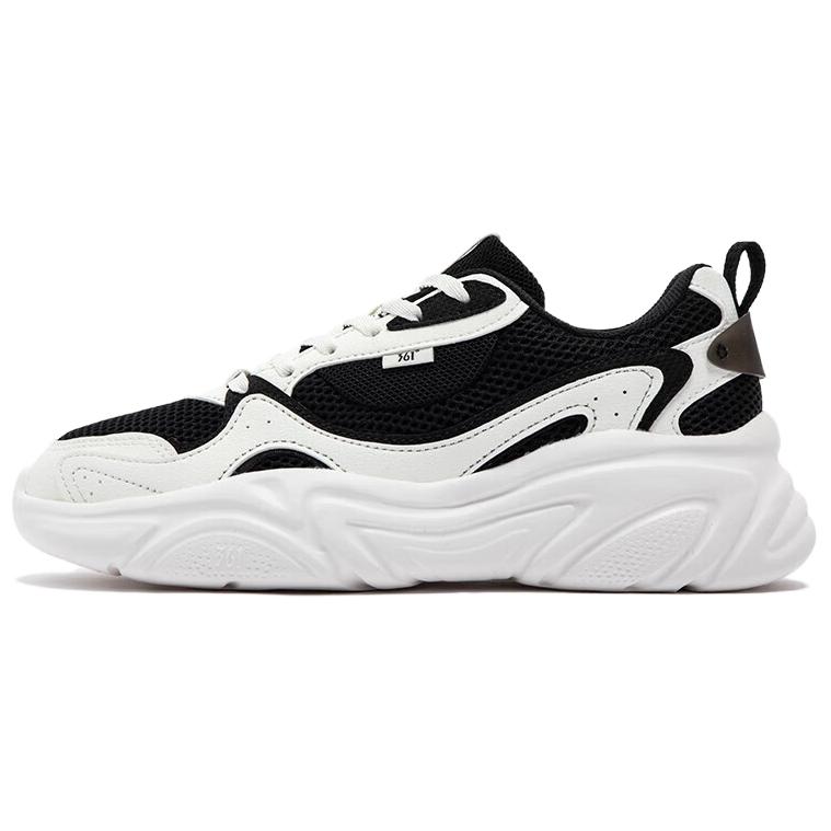 361° Wear-Resistant Low-Top Casual Shoes Women's Black White