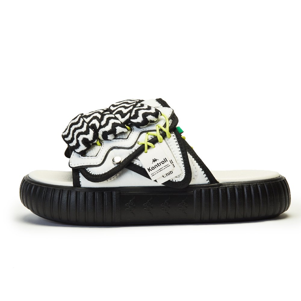 Kappa Slip Resistant Slide Slippers Unisex White Black