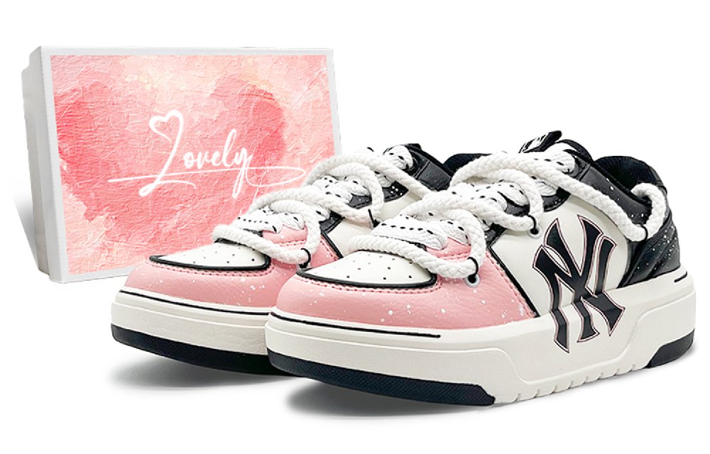 MLB New York Yankees Low-Top Skateboard Shoes Unisex Pink