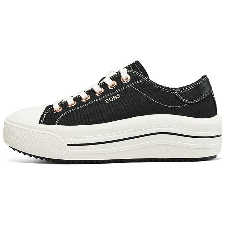Skechers Bob's Anti-Slip Wear-Resistant Low-Top Skateboard Shoes Women's Black