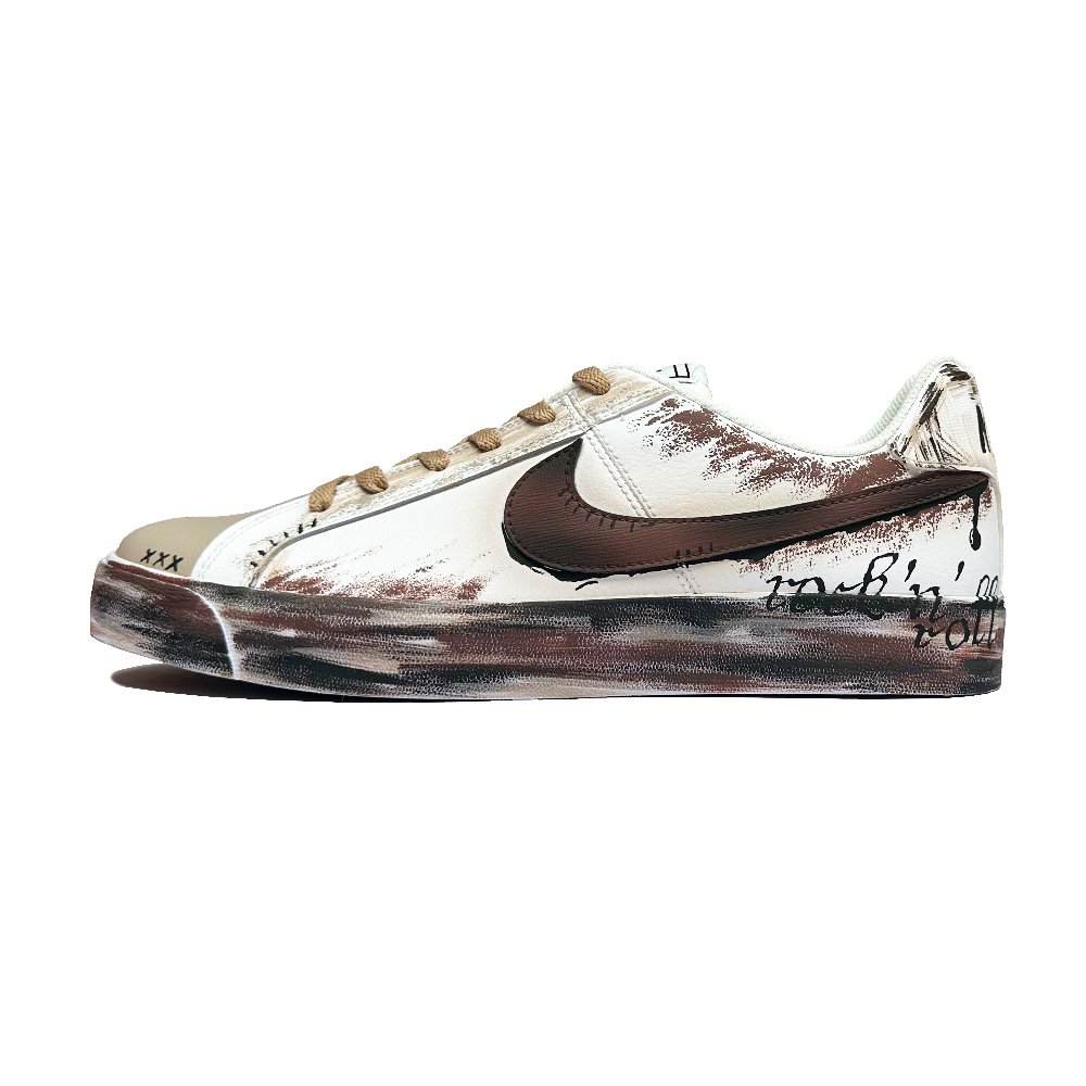 Nike Court Royale Quick Dry Low-Top Skateboard Shoes Unisex Beige Brown