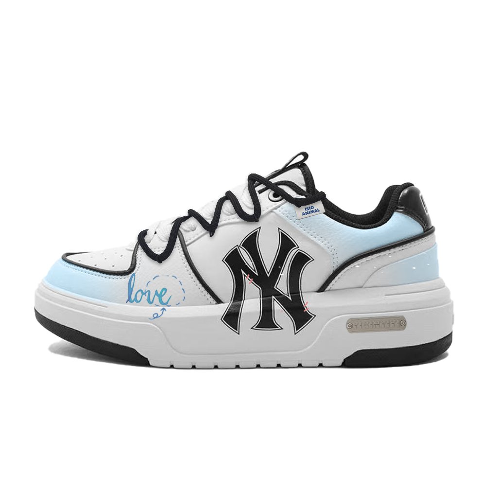 MLB Chunky Liner Coverage Balance Low-Top Skateboard Shoes Unisex Black White Blue