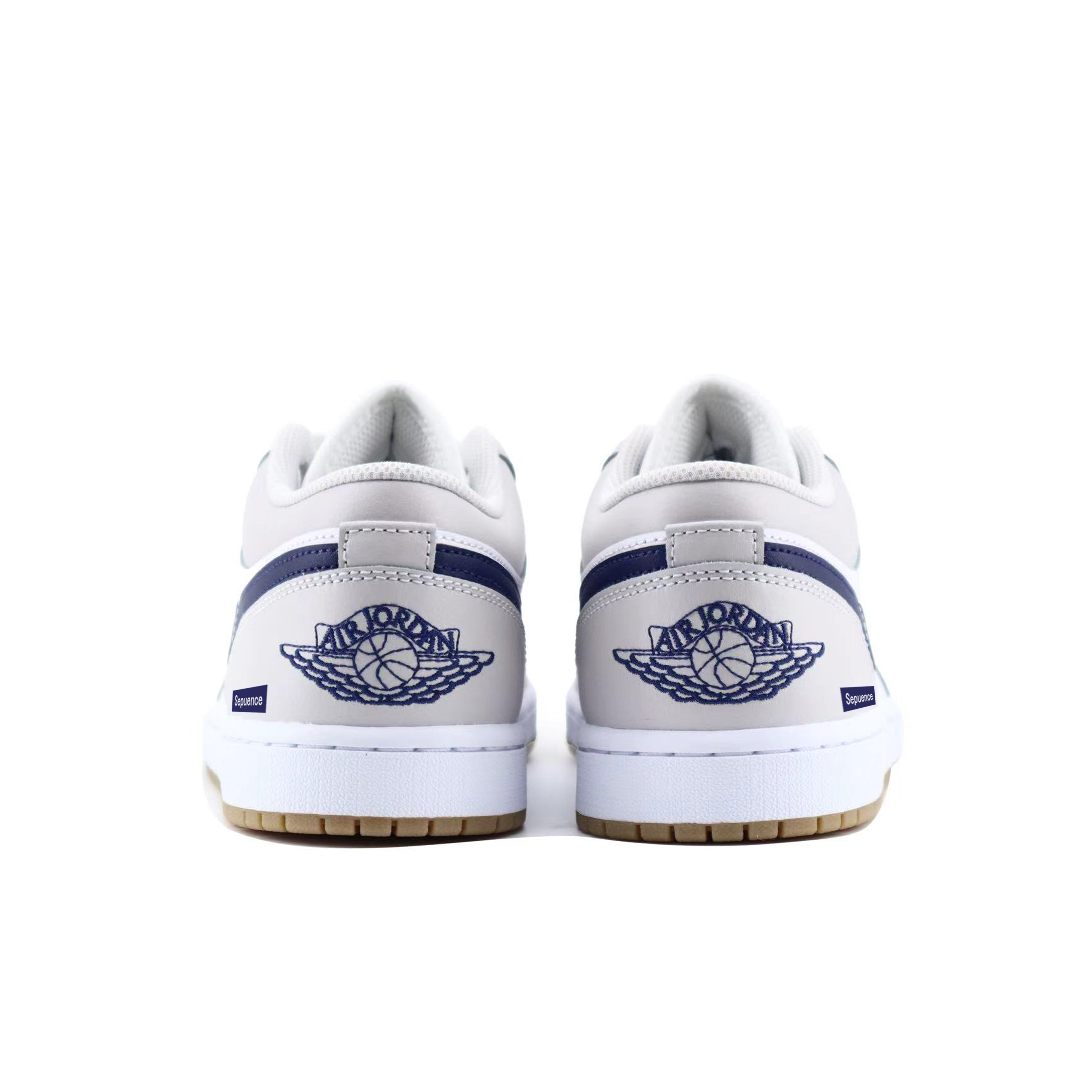 Jordan Air Jordan 1 Cushioning Slip Resistant Low Top Vintage Basketball Shoes Unisex White Gray купить в интернет-магазине Yoocart с быстрой доставкой по России.