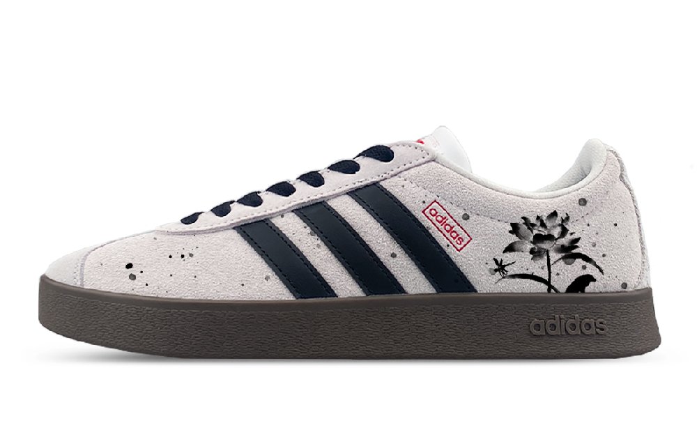 Adidas Neo VL Court 2.0 Low Top Skateboard Shoes Unisex Gray Black