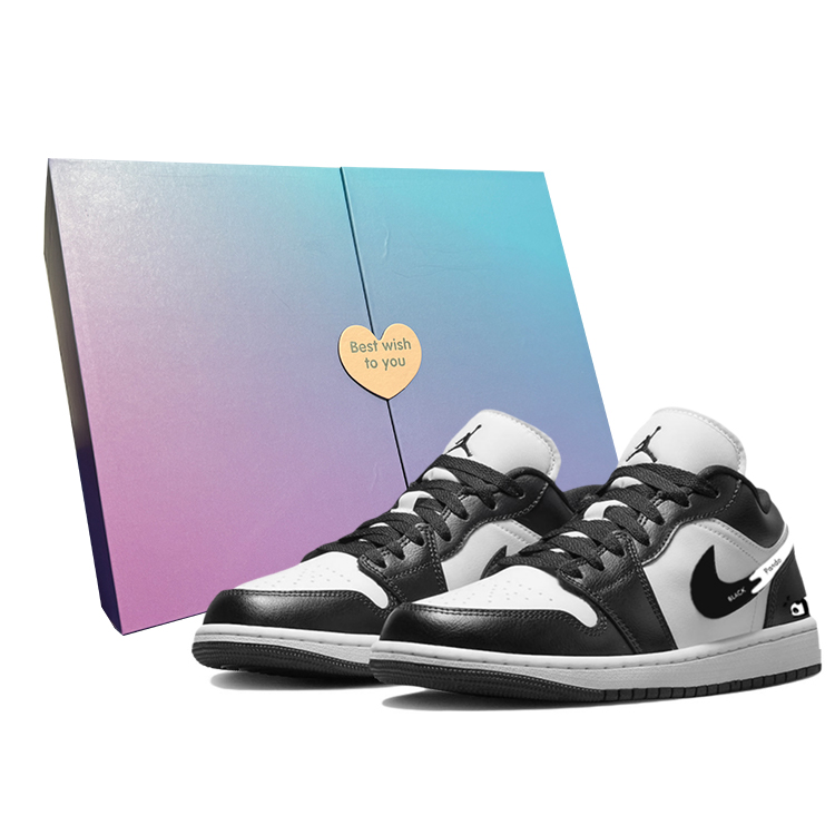 JORDAN Air JORDAN 1 Vintage Basketball Shoes Women's Low Top Black/White
