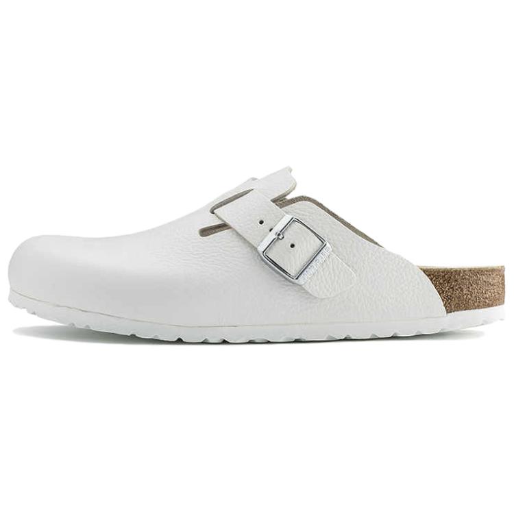 Birkenstock Boston Abrasion Resistant Closed Toe Slippers Unisex White