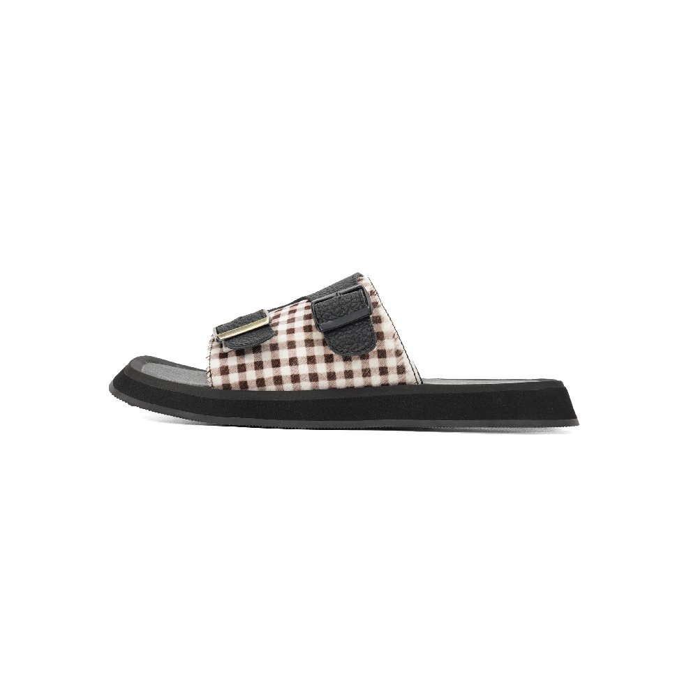 CROOKED CARD Slide Slippers Unisex Black