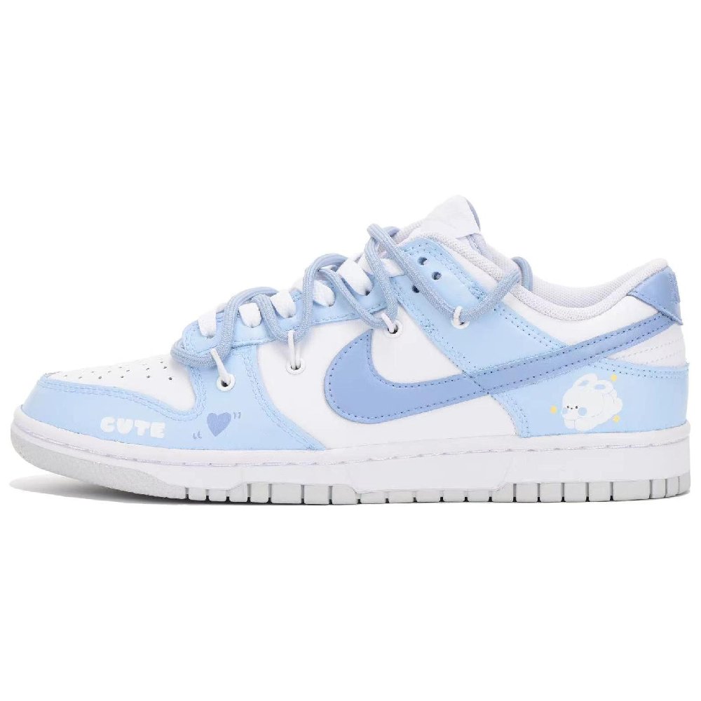 Nike Dunk Low Low-Top Skateboard Shoes GS Blue White