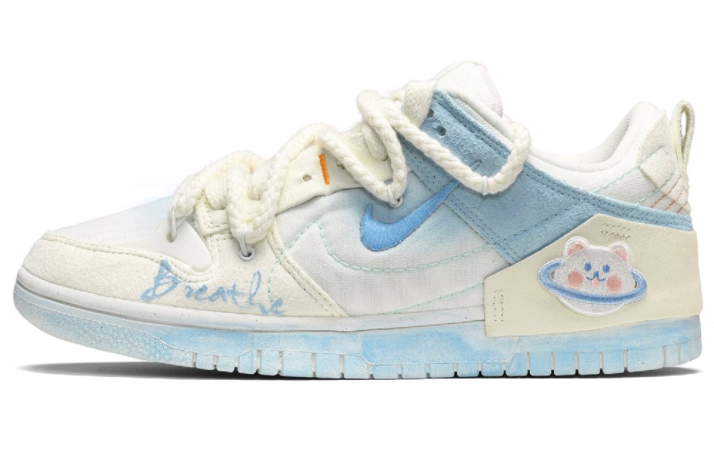 Nike Dunk Disrupt Low-Top Skateboard Shoes Women's Blue White Yellow