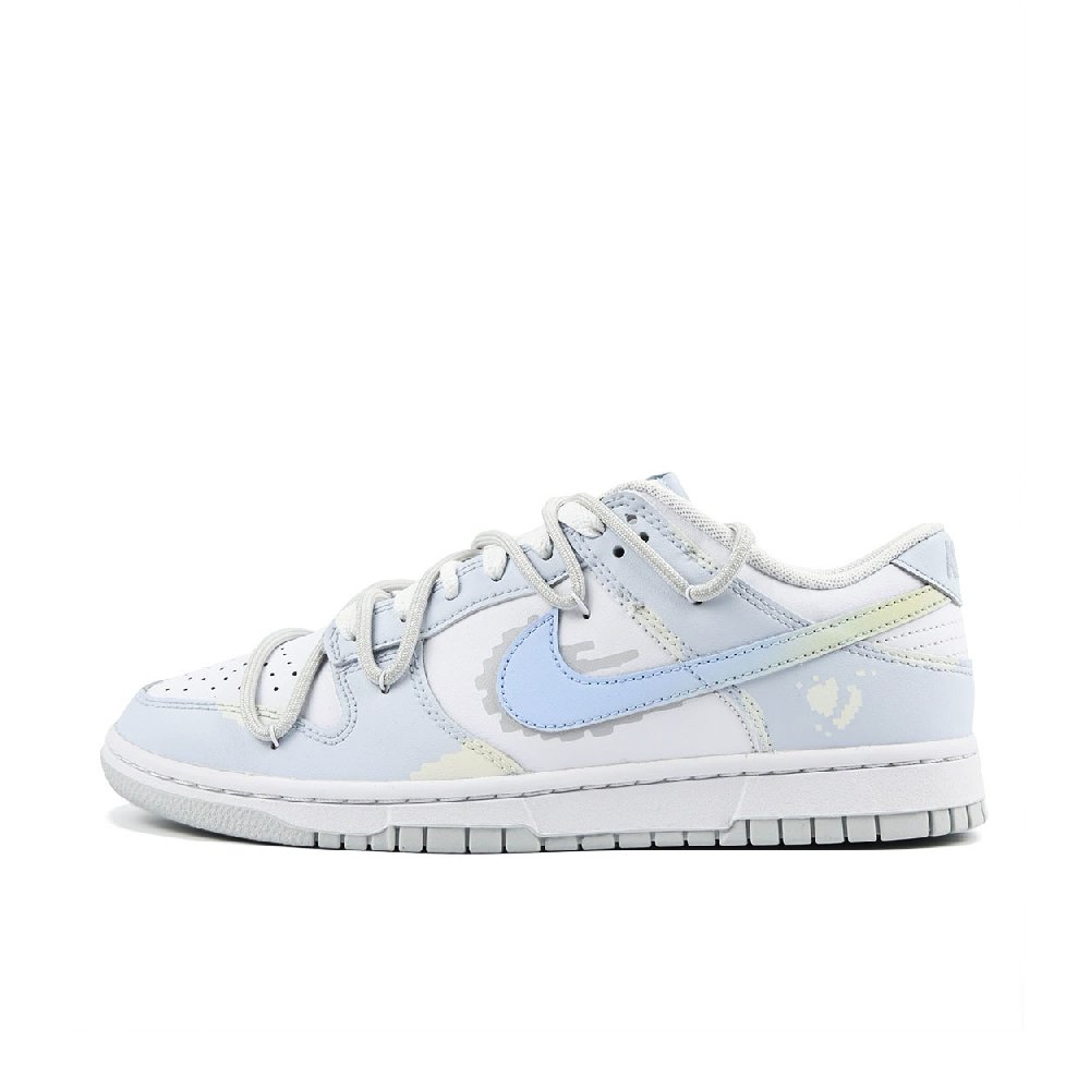 Nike Dunk Low Slip-Resistant Cushioning Wear-Resistant Low-Top Skateboard Shoes Men's Blue White