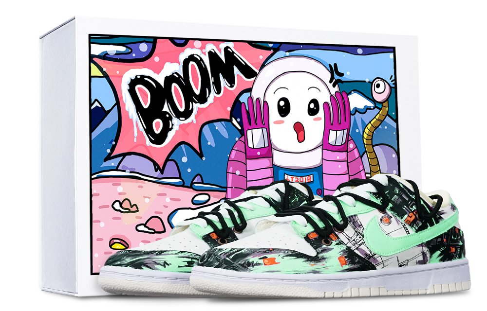 Nike Dunk Low Retro Low-Top Skateboard Shoes Men's Green White