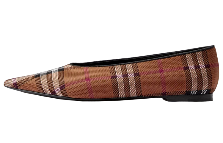 Burberry Vintage Flat Shoes Women's Dark Brown