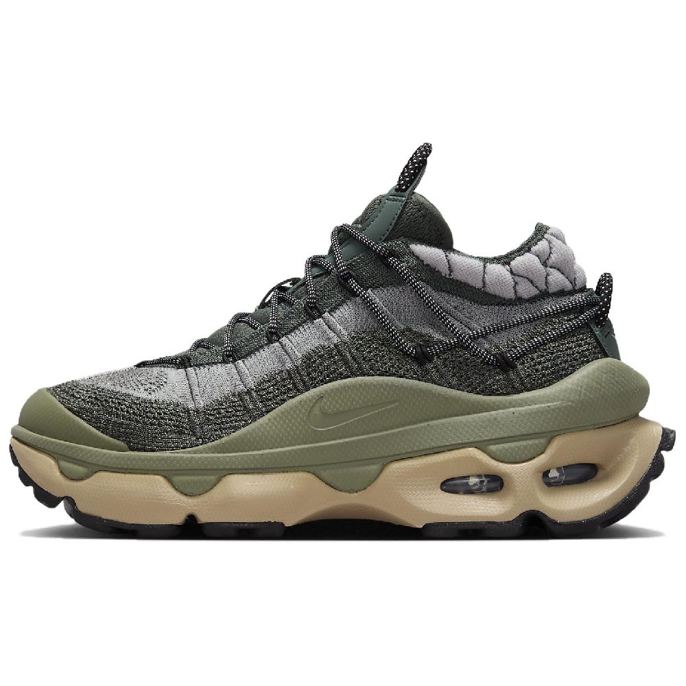 Nike Air Max Flyknit Venture Vintage Green Light Army Khaki Metallic Silver Women's