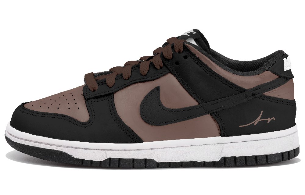 Nike Dunk Slip Resistant Low Top Skateboard Shoes Men's Black Brown