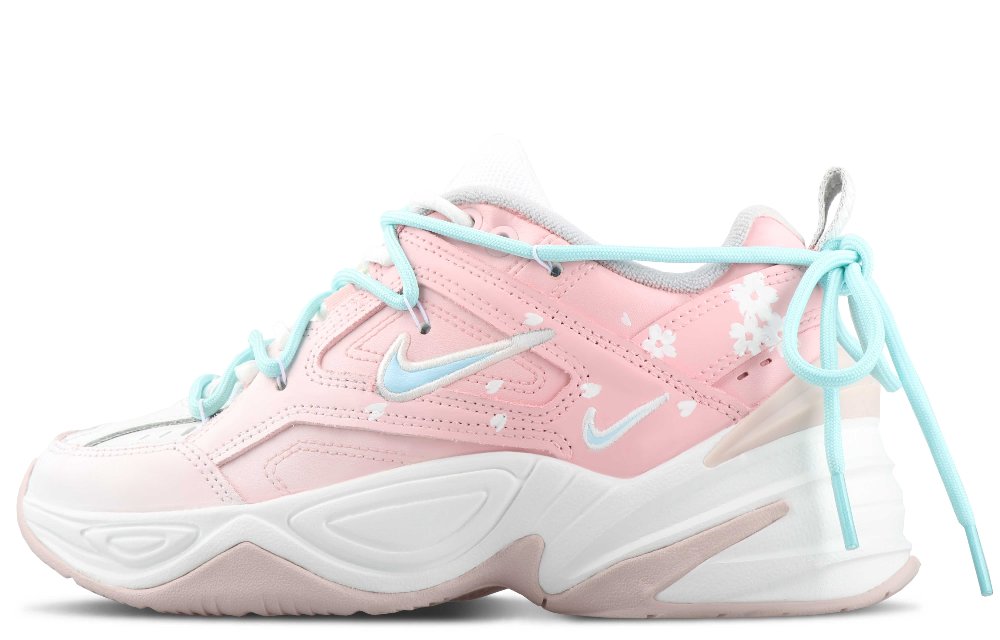 Nike M2K Tekno Shock Absorbers Low Top Chunky Sneakers Women's White Pink