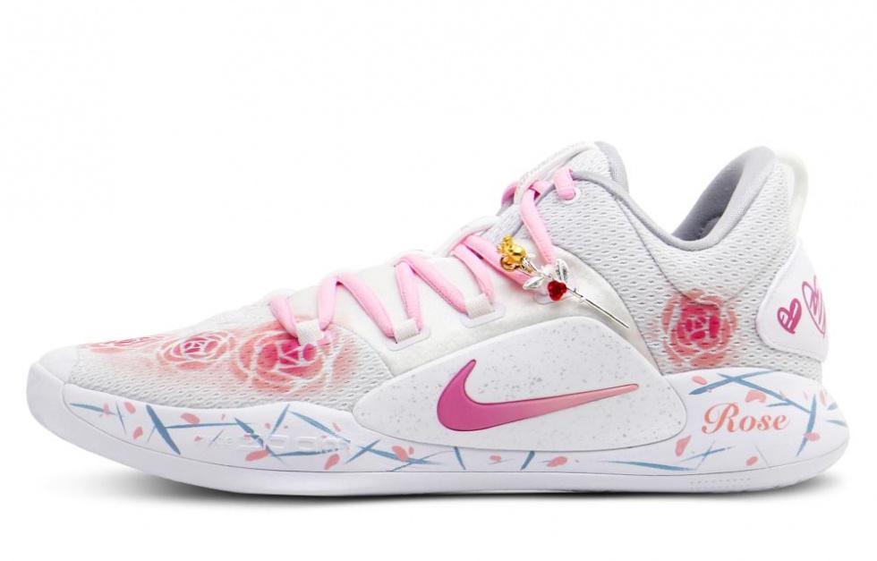 Nike Hyperdunk X Cushioning Anti-Slip And Wear-Resistant Coverage Support Low-Top Basketball Shoes Men's Pink