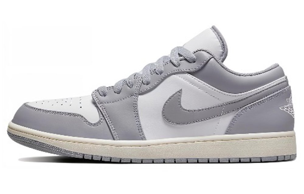 Jordan Air Jordan 1 Anti-Slip Wear-Resistant Low-Top Vintage Basketball Shoes Men's Blue Brown