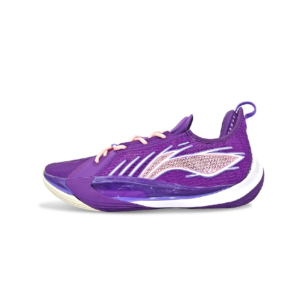 LiNing Sonic 13 Cushioning, Slip Resistant, And Abrasion Resistant Low Top Basketball Shoes Men's Purple Pink